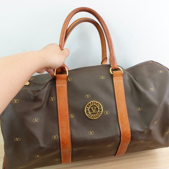 Valentino Garavani VTG Les Sac Weekender Bag Large Logo Monogram Travel ITALY - Picture 2 of 16